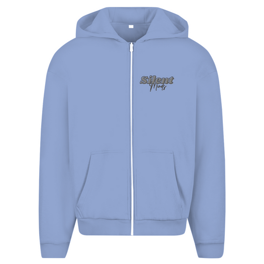 "SILENT MINDS" OVERSIZE ZIP-HOODIE