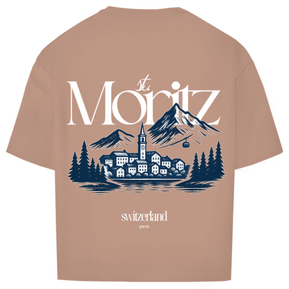 ST. MORITZ OVERSIZE T-SHIRT WHITE WRITING