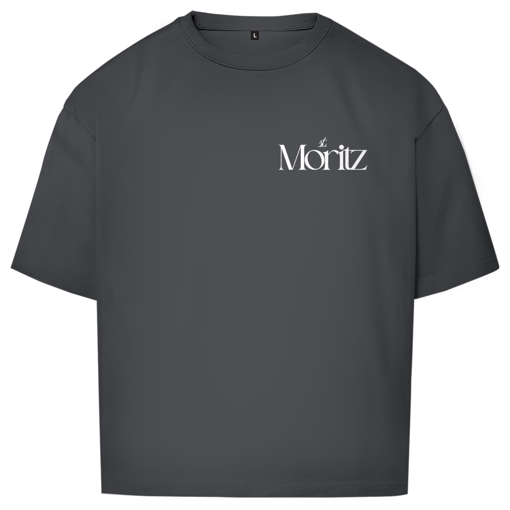 ST. MORITZ OVERSIZE T-SHIRT WHITE WRITING