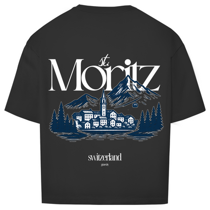 ST. MORITZ OVERSIZE T-SHIRT WHITE WRITING
