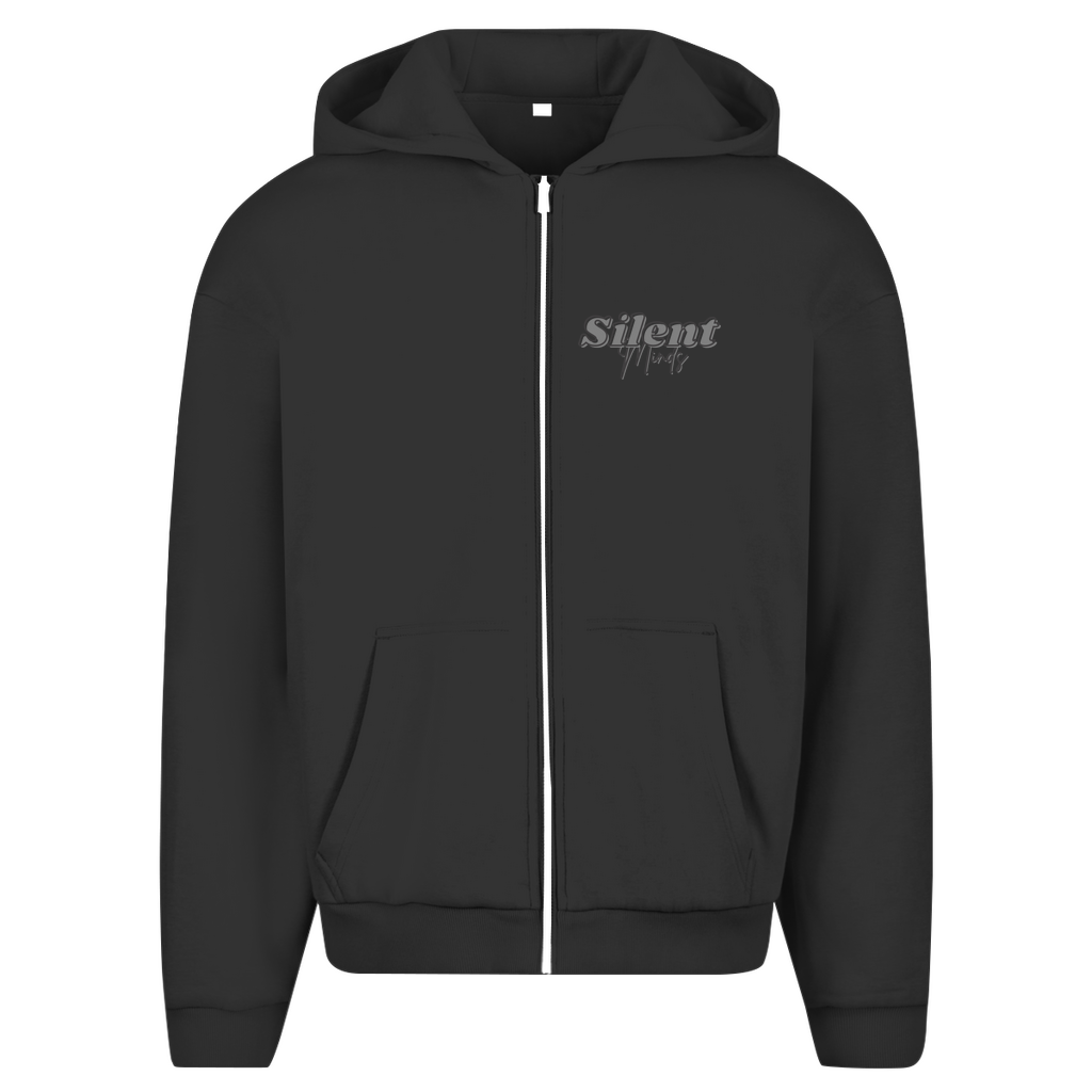 "SILENT MINDS" OVERSIZE ZIP-HOODIE