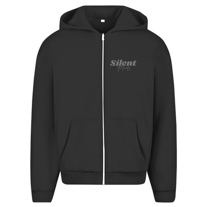 "SILENT MINDS" OVERSIZE ZIP-HOODIE