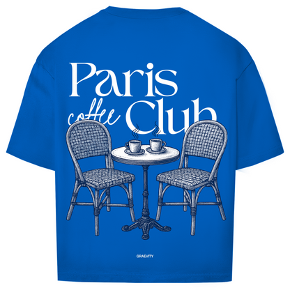 PARIS COFFEE CLUB OVERSIZE T-SHIRT WHITE WRITING