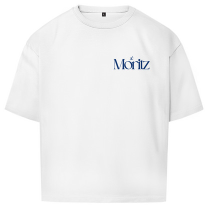 ST. MORITZ OVERSIZE T-SHIRT BLUE WRITING
