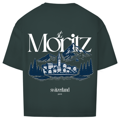 ST. MORITZ OVERSIZE T-SHIRT WHITE WRITING