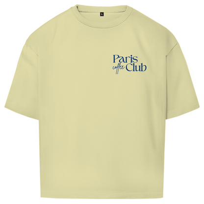 PARIS COFFEE CLUB OVERSIZE T-SHIRT BLUE WRITING