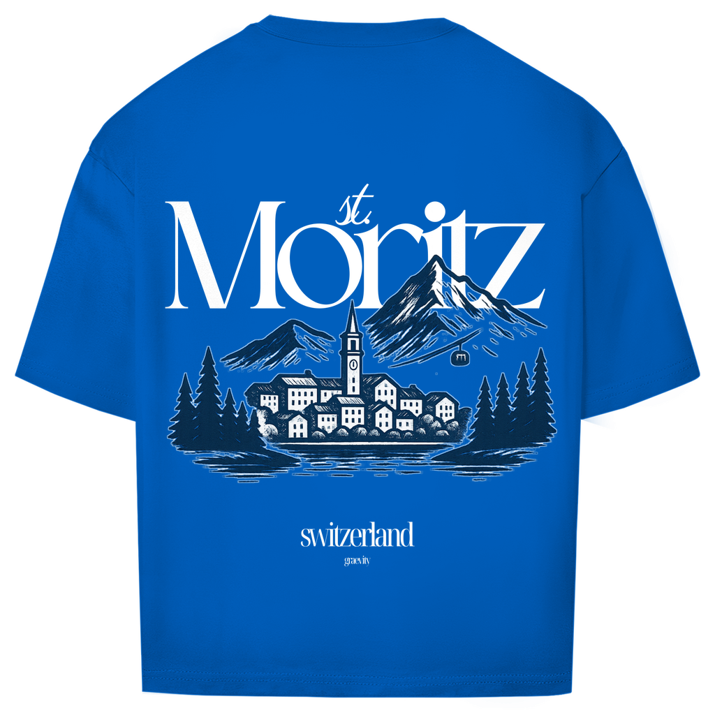 ST. MORITZ OVERSIZE T-SHIRT WHITE WRITING