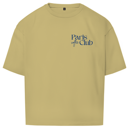 PARIS COFFEE CLUB OVERSIZE T-SHIRT BLUE WRITING