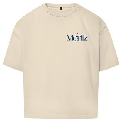ST. MORITZ OVERSIZE T-SHIRT BLUE WRITING