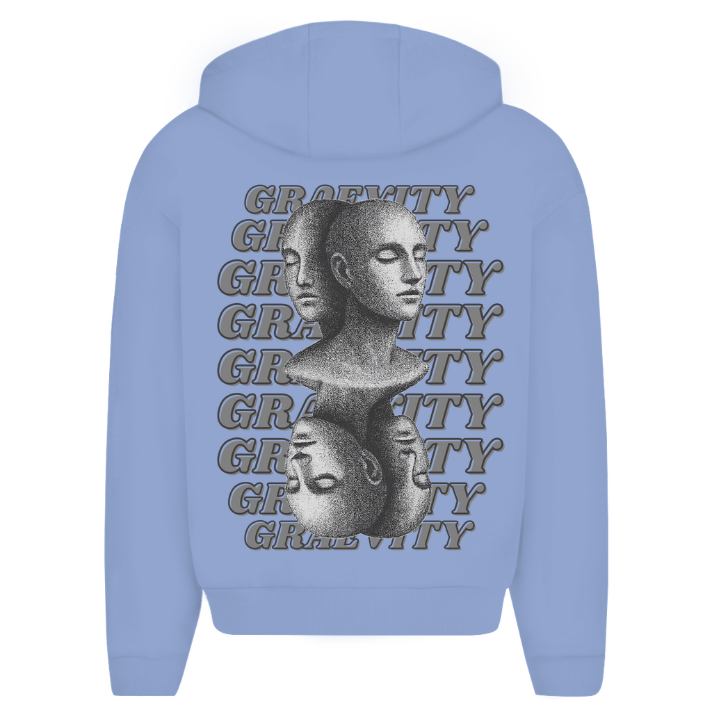 "SILENT MINDS" OVERSIZE ZIP-HOODIE