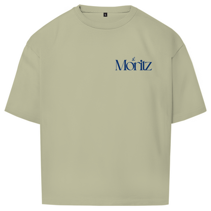 ST. MORITZ OVERSIZE T-SHIRT BLUE WRITING