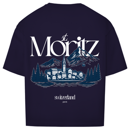 ST. MORITZ OVERSIZE T-SHIRT WHITE WRITING