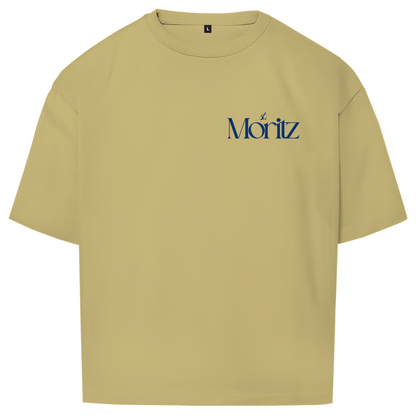 ST. MORITZ OVERSIZE T-SHIRT BLUE WRITING