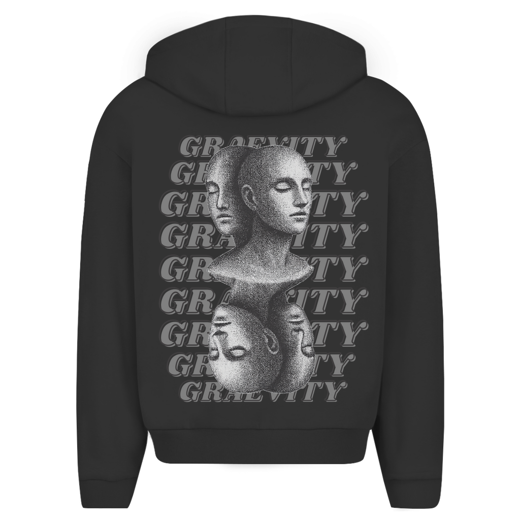 "SILENT MINDS" OVERSIZE ZIP-HOODIE