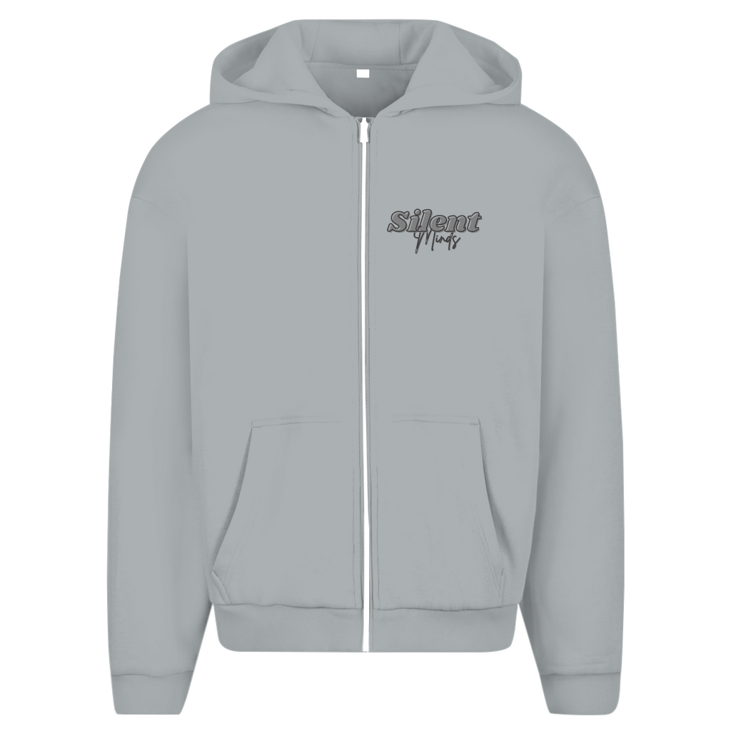 "SILENT MINDS" OVERSIZE ZIP-HOODIE