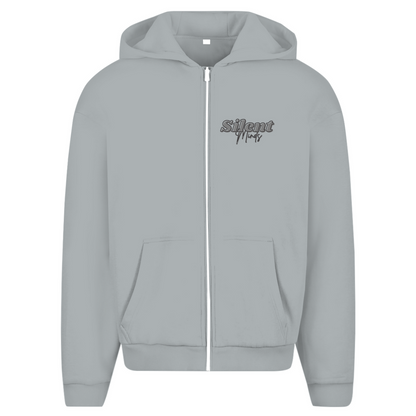"SILENT MINDS" OVERSIZE ZIP-HOODIE