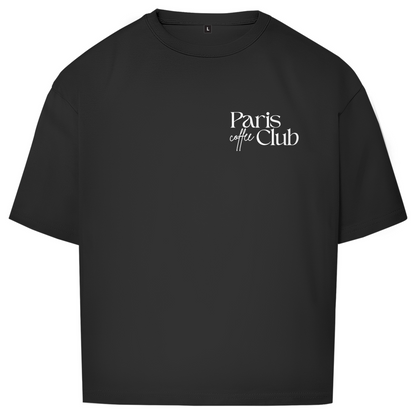 PARIS COFFEE CLUB OVERSIZE T-SHIRT WHITE WRITING