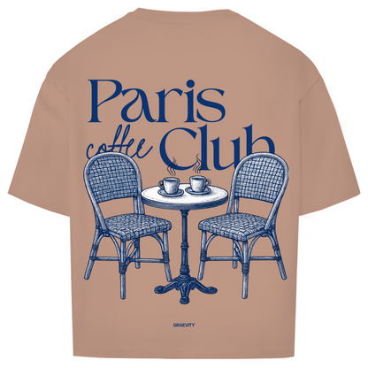PARIS COFFEE CLUB OVERSIZE T-SHIRT BLUE WRITING