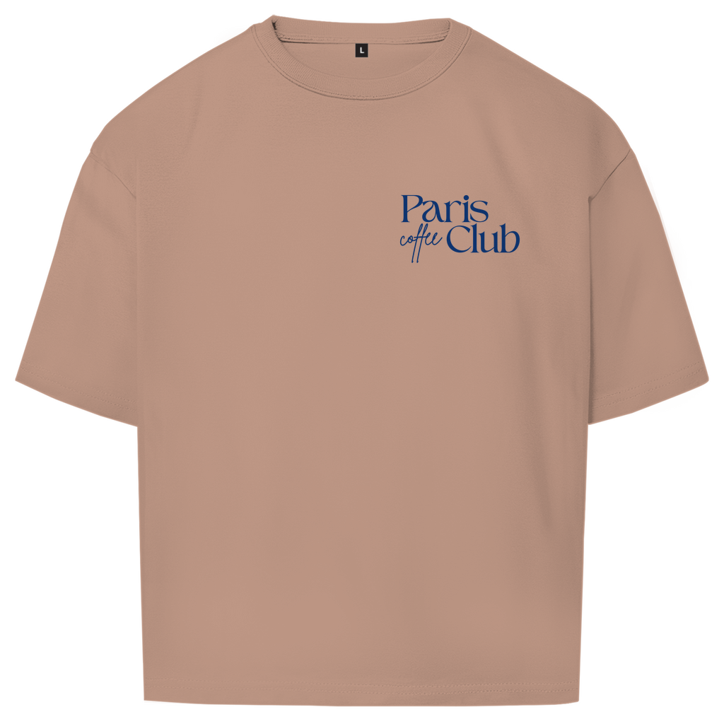 PARIS COFFEE CLUB OVERSIZE T-SHIRT BLUE WRITING