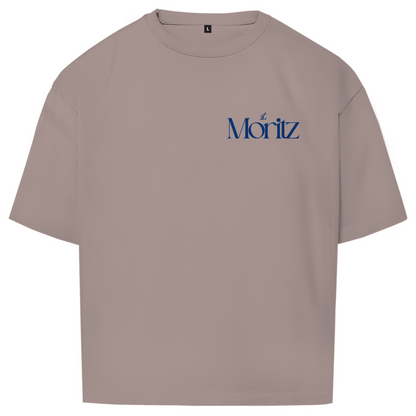 ST. MORITZ OVERSIZE T-SHIRT BLUE WRITING