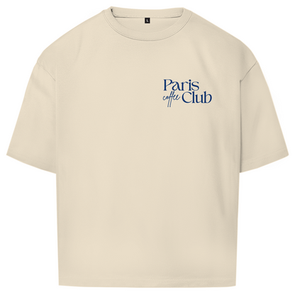 PARIS COFFEE CLUB OVERSIZE T-SHIRT BLUE WRITING