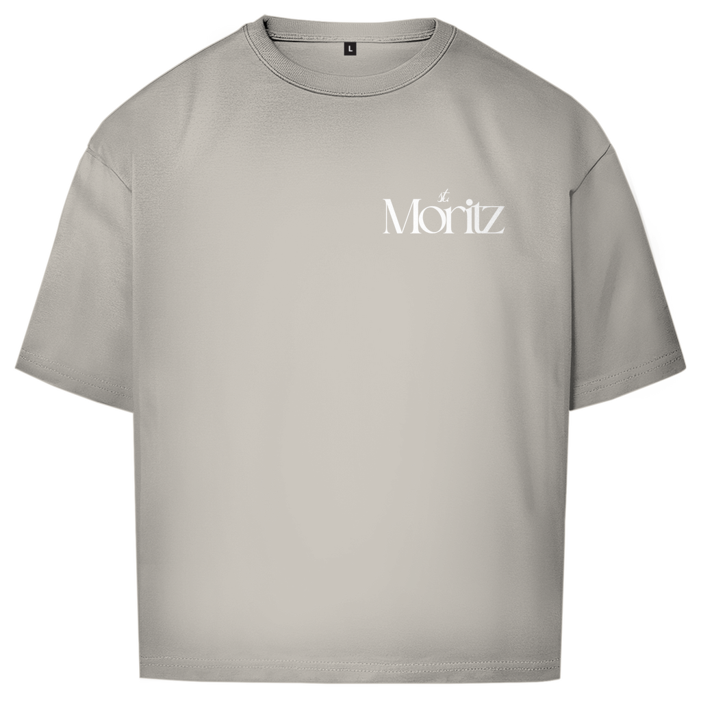 ST. MORITZ OVERSIZE T-SHIRT WHITE WRITING